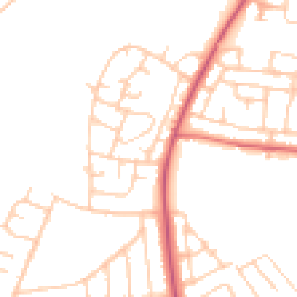 Daytime road noise heatmap for L21 0DP