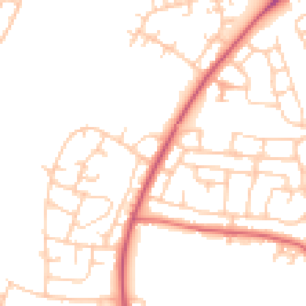 Daytime road noise heatmap for L21 0DQ