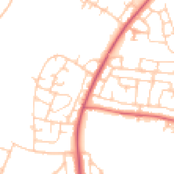Daytime road noise heatmap for L21 0DS