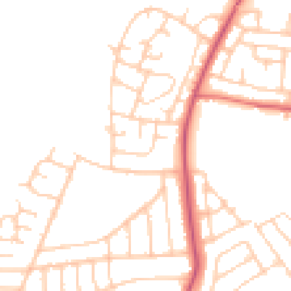 Daytime road noise heatmap for L21 0DX