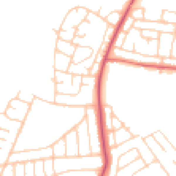 Daytime road noise heatmap for L21 0EA