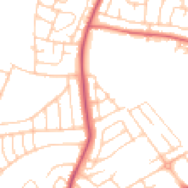 Daytime road noise heatmap for L21 0EE
