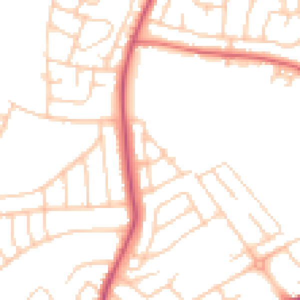 Daytime road noise heatmap for L21 0EF