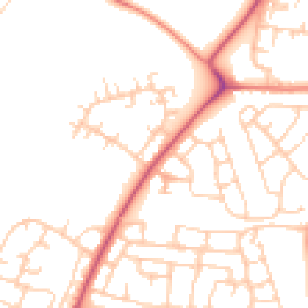 Daytime road noise heatmap for L21 0EH