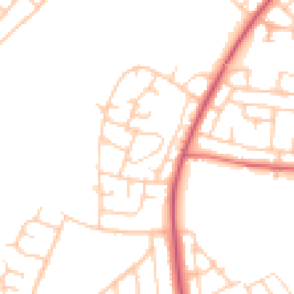 Daytime road noise heatmap for L21 0EN