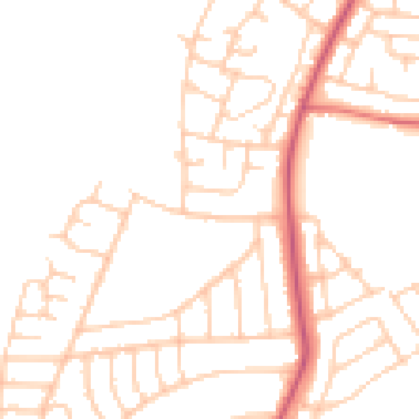 Daytime road noise heatmap for L21 0EQ