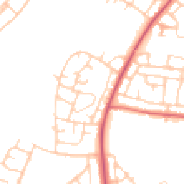 Daytime road noise heatmap for L21 0ET