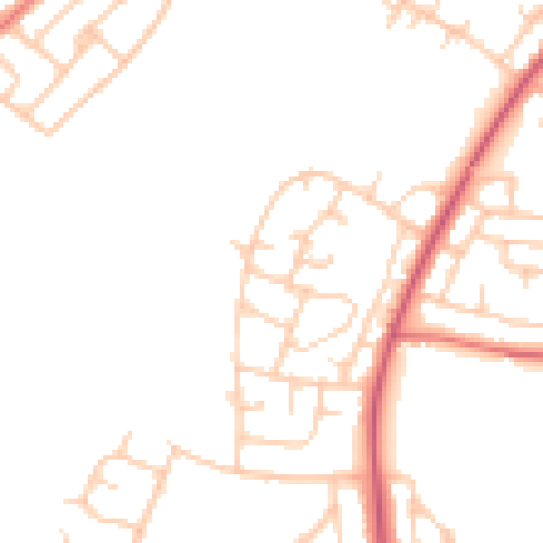 Daytime road noise heatmap for L21 0EW