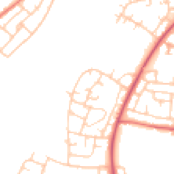 Daytime road noise heatmap for L21 0EX