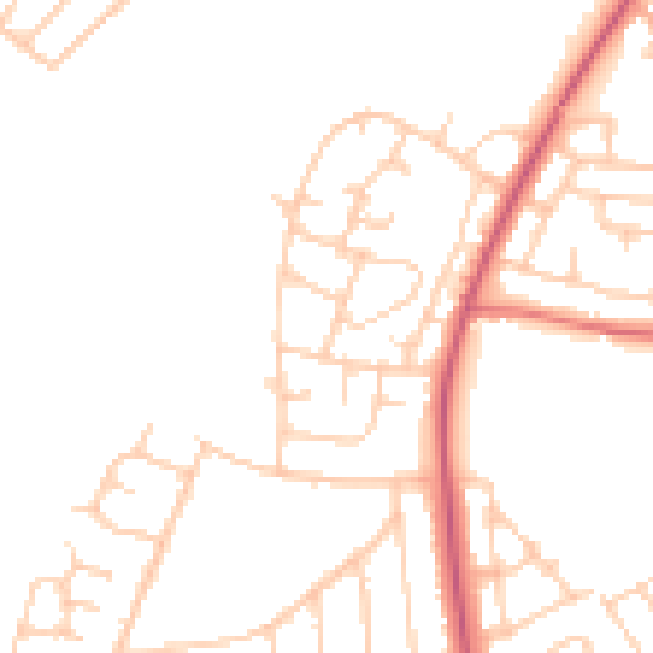 Daytime road noise heatmap for L21 0EY