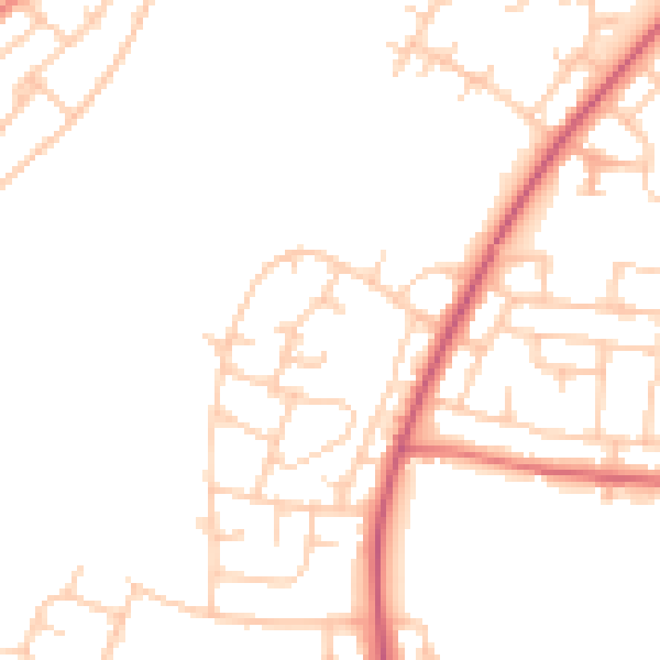 Daytime road noise heatmap for L21 0HB