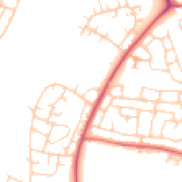 Daytime road noise heatmap for L21 0HJ