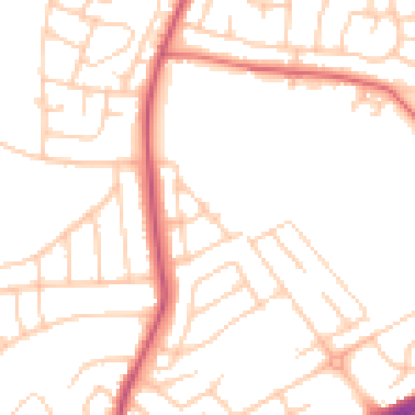 Daytime road noise heatmap for L21 0HU