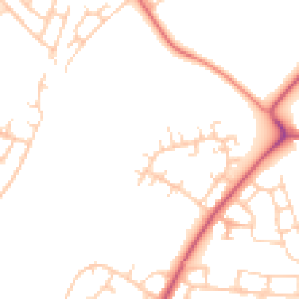 Daytime road noise heatmap for L21 0JA