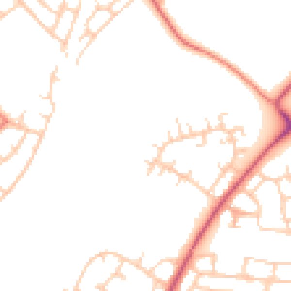 Daytime road noise heatmap for L21 0JD