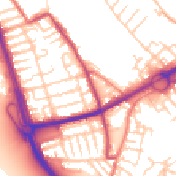 Daytime road noise heatmap for L21 1AL