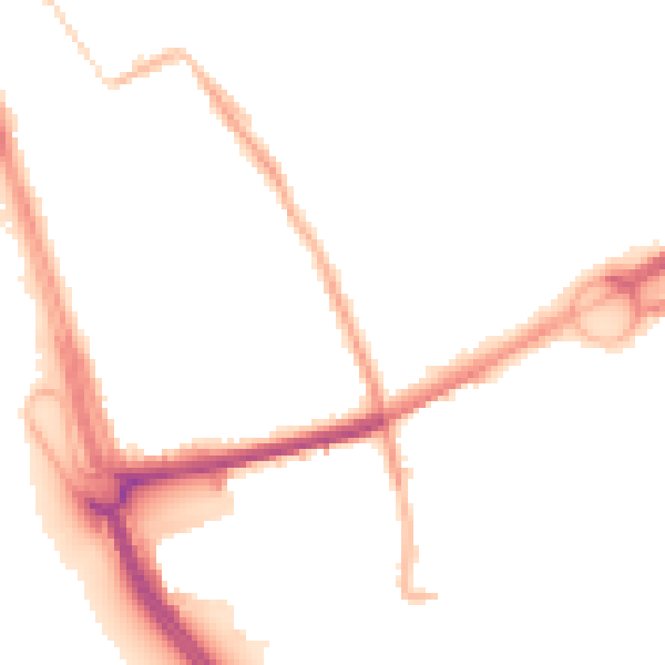 Night-time road noise heatmap for L21 1AL