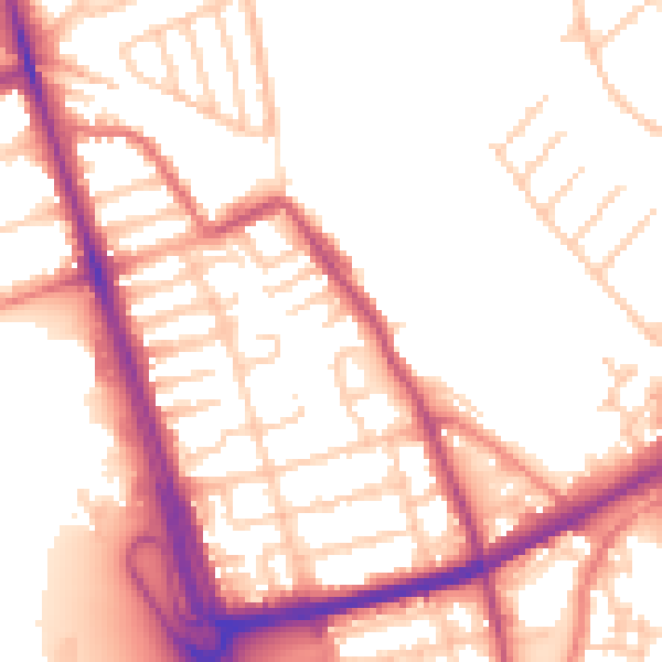 Daytime road noise heatmap for L21 1AP