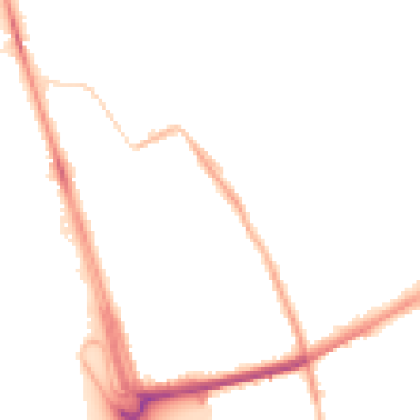 Night-time road noise heatmap for L21 1AP