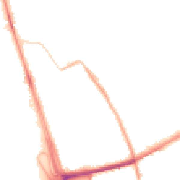 Night-time road noise heatmap for L21 1AR