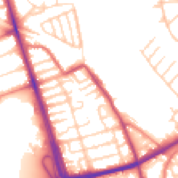 Daytime road noise heatmap for L21 1AS
