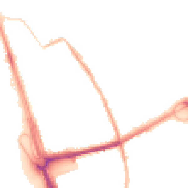 Night-time road noise heatmap for L21 1AX