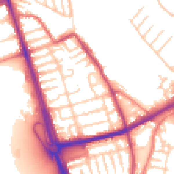 Daytime road noise heatmap for L21 1BB