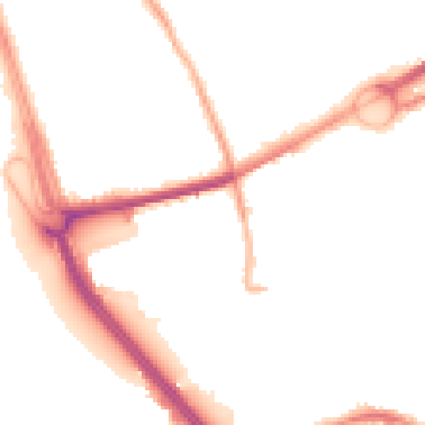 Night-time road noise heatmap for L21 1BE