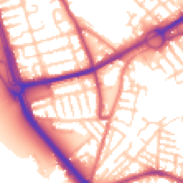 Daytime road noise heatmap for L21 1BH