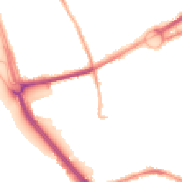 Night-time road noise heatmap for L21 1BH