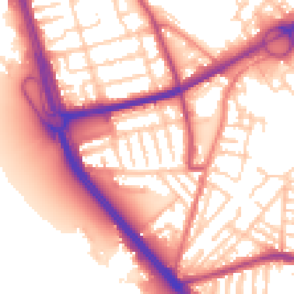 Daytime road noise heatmap for L21 1BN