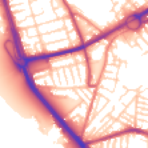Daytime road noise heatmap for L21 1BP