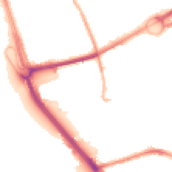 Night-time road noise heatmap for L21 1BP