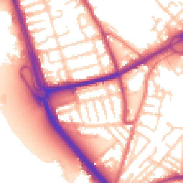 Daytime road noise heatmap for L21 1DB