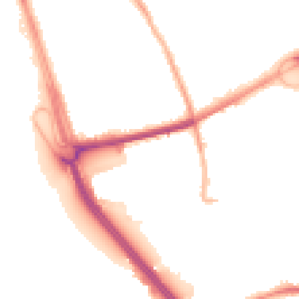 Night-time road noise heatmap for L21 1DB