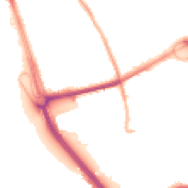 Night-time road noise heatmap for L21 1DD
