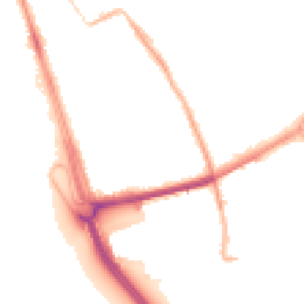Night-time road noise heatmap for L21 1DS