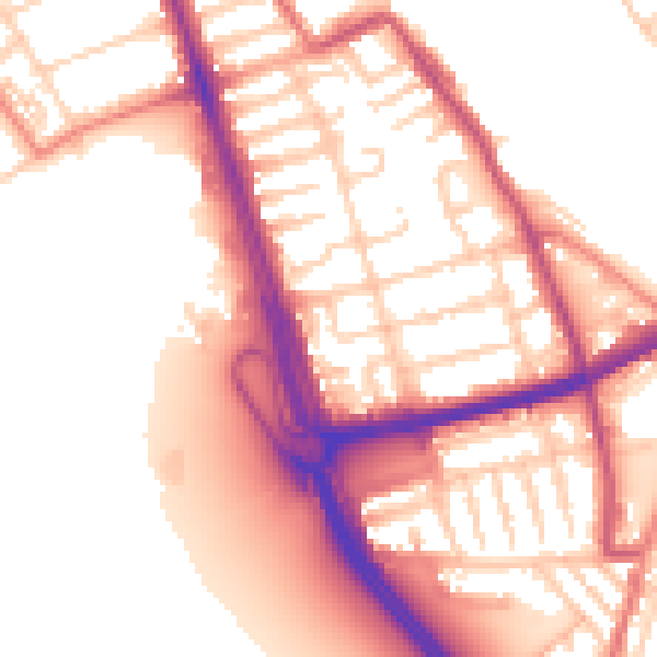 Daytime road noise heatmap for L21 1DU