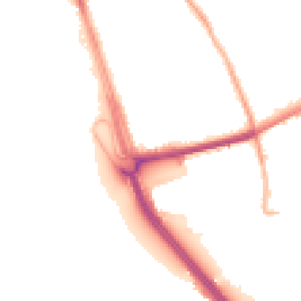 Night-time road noise heatmap for L21 1EB