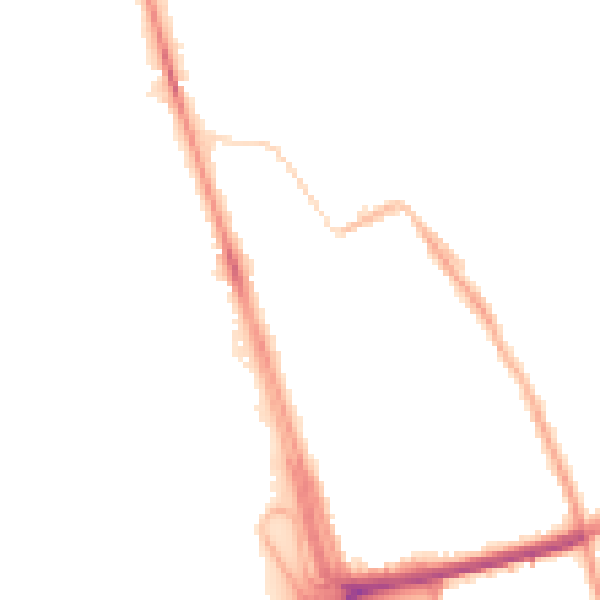 Night-time road noise heatmap for L21 1EE