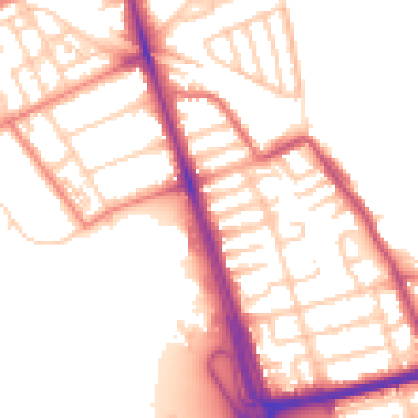 Daytime road noise heatmap for L21 1EN