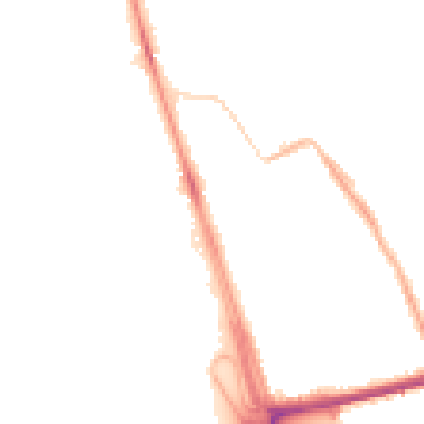 Night-time road noise heatmap for L21 1EN