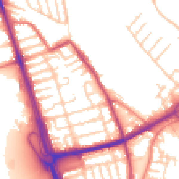 Daytime road noise heatmap for L21 1ET