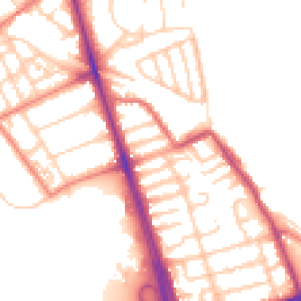 Daytime road noise heatmap for L21 1EX