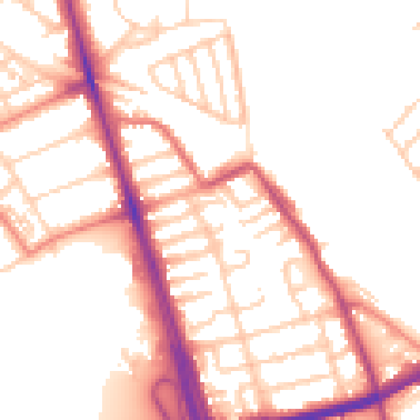 Daytime road noise heatmap for L21 1HA