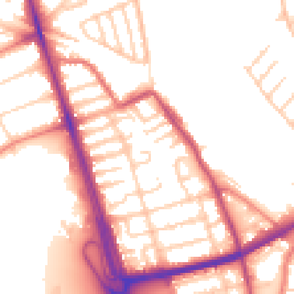 Daytime road noise heatmap for L21 1HG