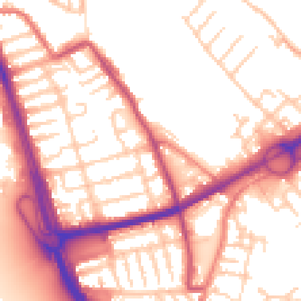 Daytime road noise heatmap for L21 1HS