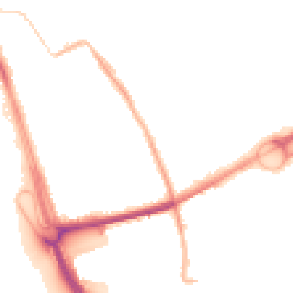Night-time road noise heatmap for L21 1HS