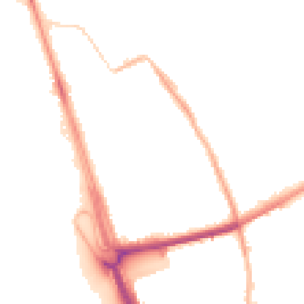 Night-time road noise heatmap for L21 1JW