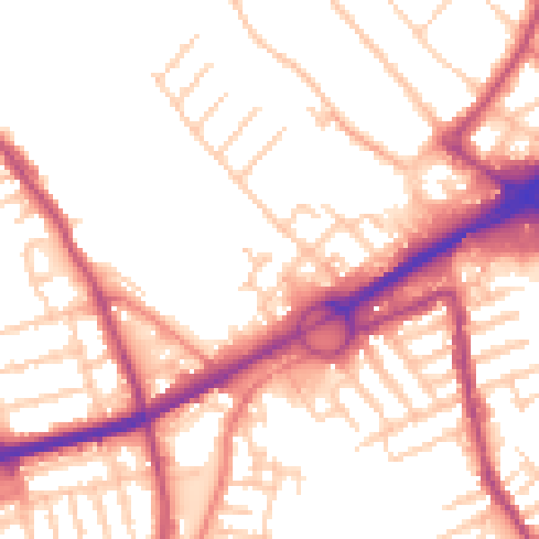 Daytime road noise heatmap for L21 2NB